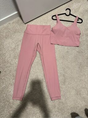 Aritzia TNA Butter Tart Pink Activewear Set
